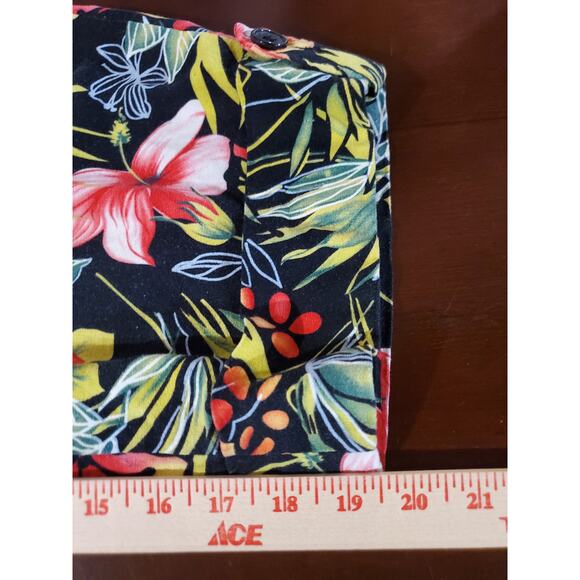 Maggie Barnes Tropical Floral Linen Blend Capri Pants Plus 20W Hawaii Island - Picture 11 of 11